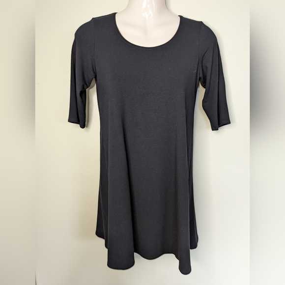 Eileen FISHER jersey tunic top dress xs petite pp black - Picture 5 of 15